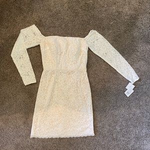 David’s Bridal off the shoulder dress. Never worn, tags still on.